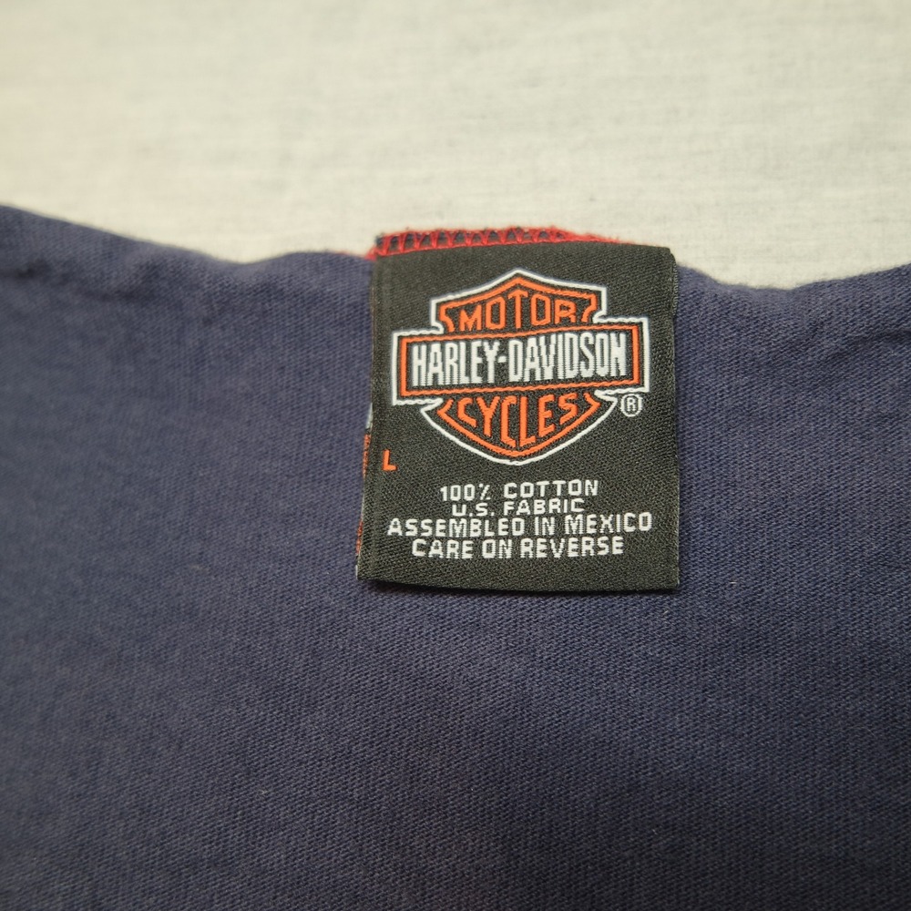 Vintage Harley-Davidson Womens American Pride Eagle Graphic Tee Navy Blue Large - Picture 5 of 10